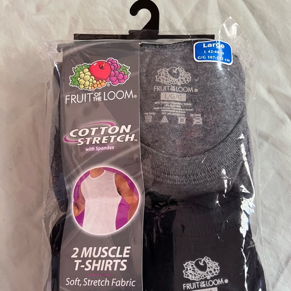 FRUIT OF THE LOOM 2 MUSCLES SHIRTS - Picture 5 of 8